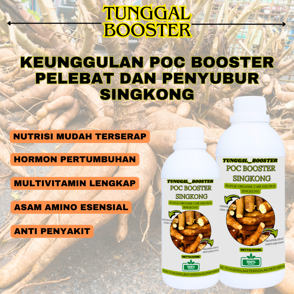 Pupuk Organik Cair Tanaman singkong/Pupuk pelebat dan penyubur singkong/Pupuk Perangsang Tanaman Sin