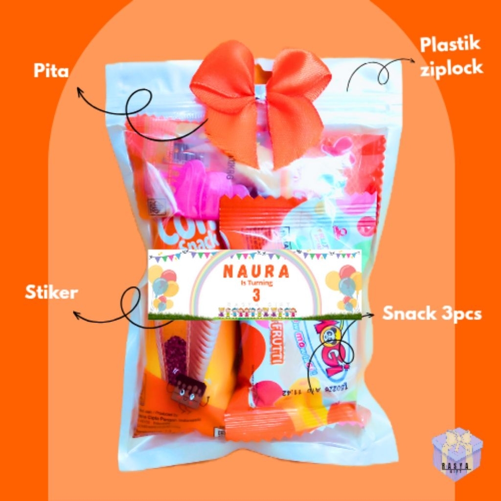 

Mini Gift Snack Tema Orange / Hampers Mini / Snack Ulang Tahun/Bisa Instan