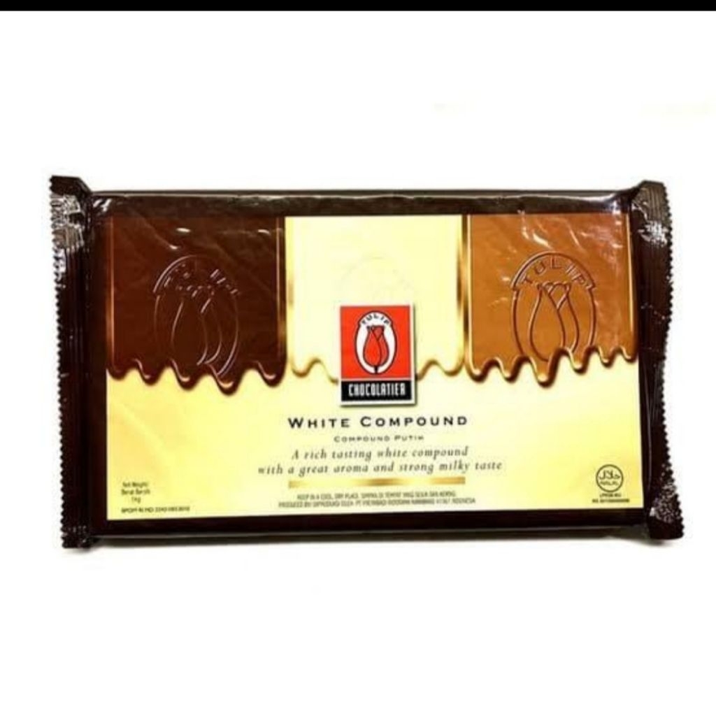 

tulip white compound 1 kg / coklat white compound 1 kg tulip / white compound blok 1 kg / coklat white compound
