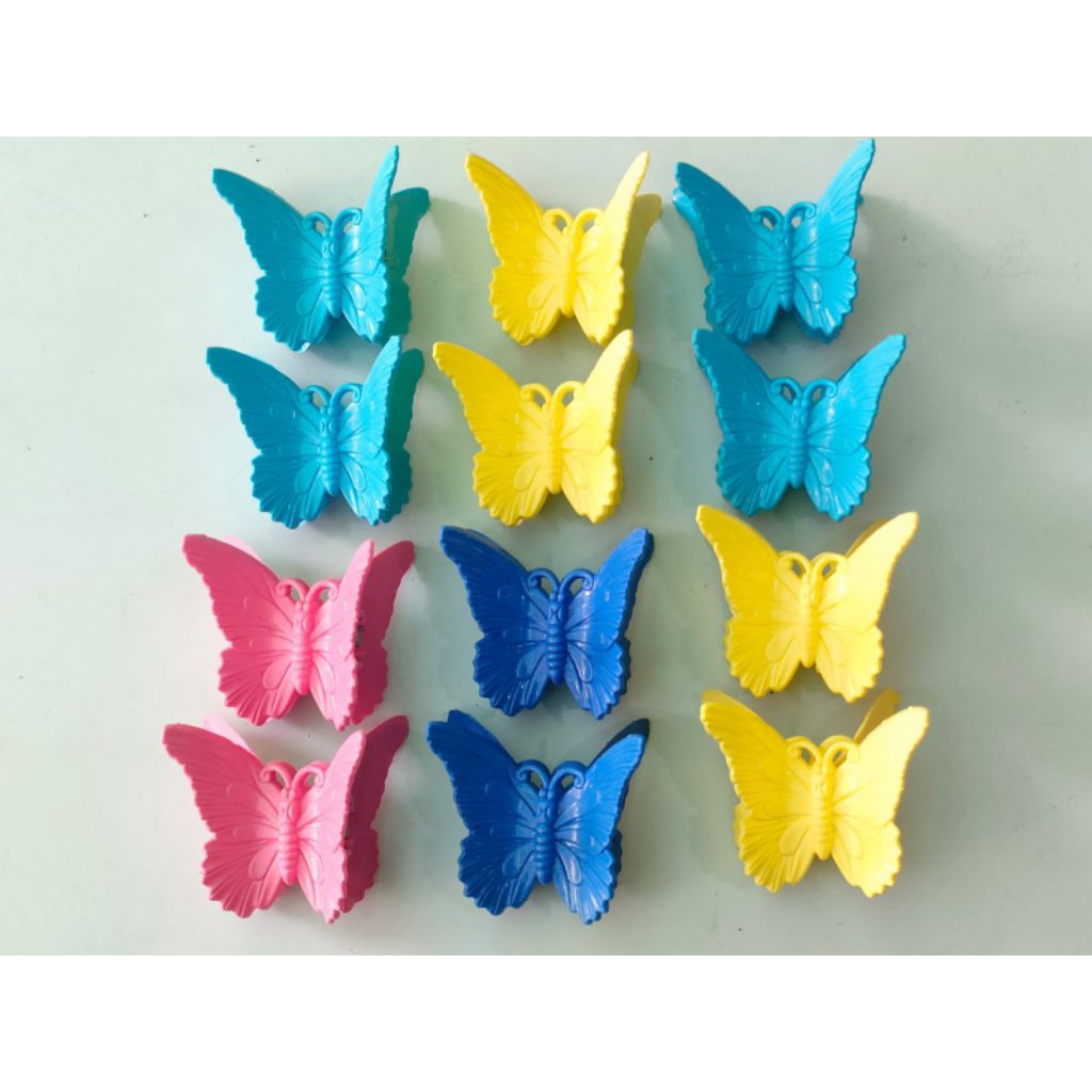 jepit rambut kupu | jedai rambut ala korea | jepit jedai rambut kupu plastik warna