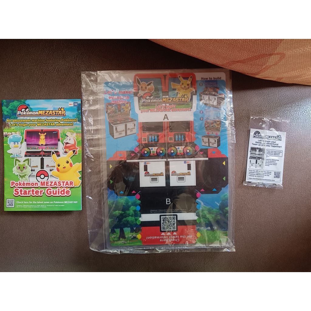 Pokemon Mezastar Starter Pack : Craft Sheet, Starter Guide, free Raichu Mezatag
