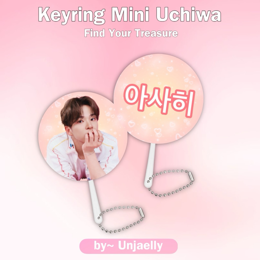 Keyring Mini Uchiwa TREASURE ~ by Unjaelly