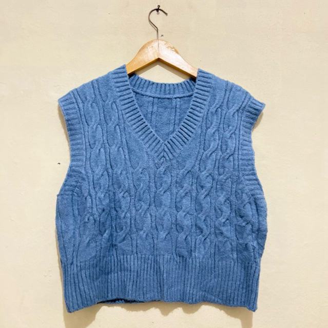 Preloved Vest Denim Wanita Full Kepang Second