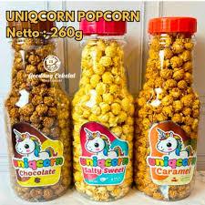 

[oddsolshop] pekanbaru/Naraya Popcorn Unicorn 260GR Botol Jar Rasa Chocolate Salty Sweet Caramel