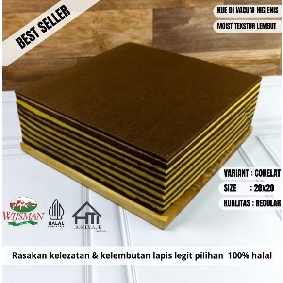 

Lapis legit Coklat 20x20 Moist lezat