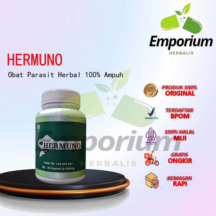 HERMUNO ASLI ORIGINAL OBAT PARASIT 100% AMPUH BPOM