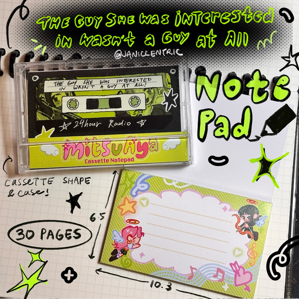 

[janiccentric] The Guy She Was Interested in Wasn’t a Guy at All Cassette Notepad