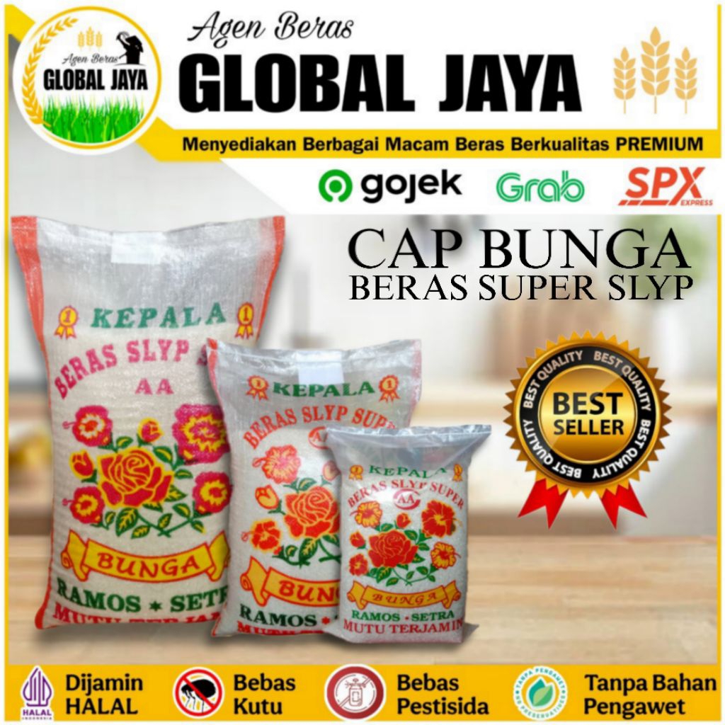 

Beras Bunga SLYP Super 5kg 10kg dan 20kg