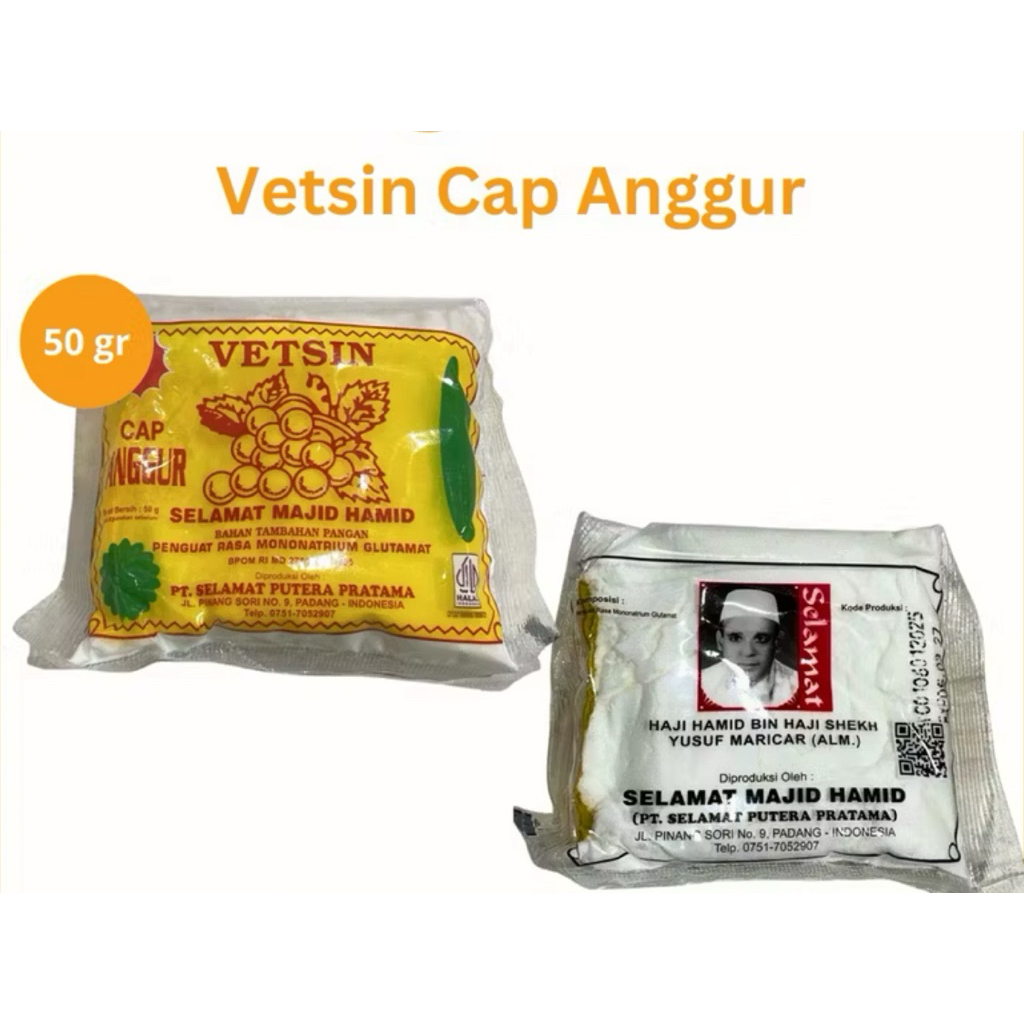 

Vetsin Cap Anggur Micin Khas Minang 50gram
