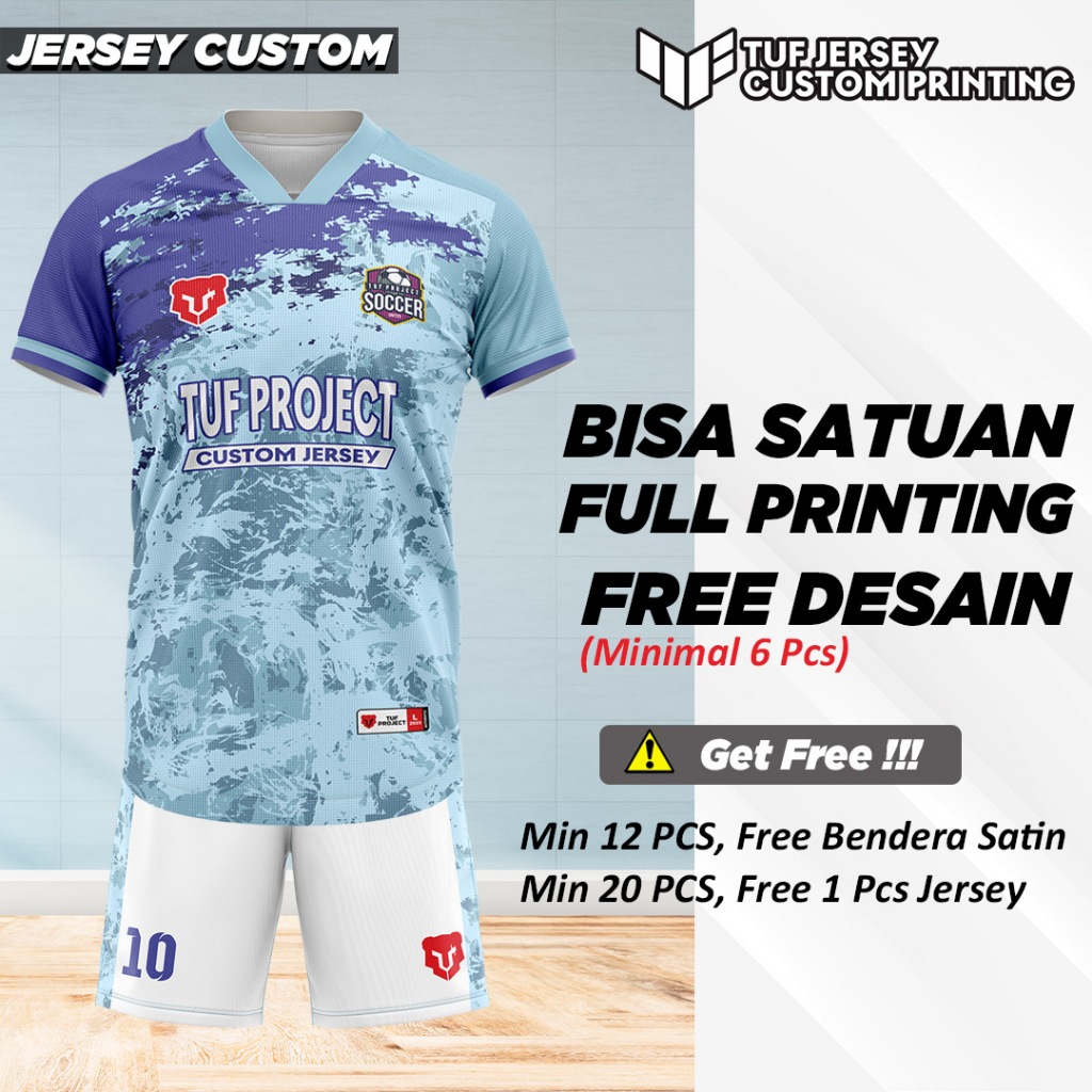 Jersey Printing Custom Futsal Sepak Bola Football Badminton Bulu Tangkis Voli Volly Volley Bulutangk