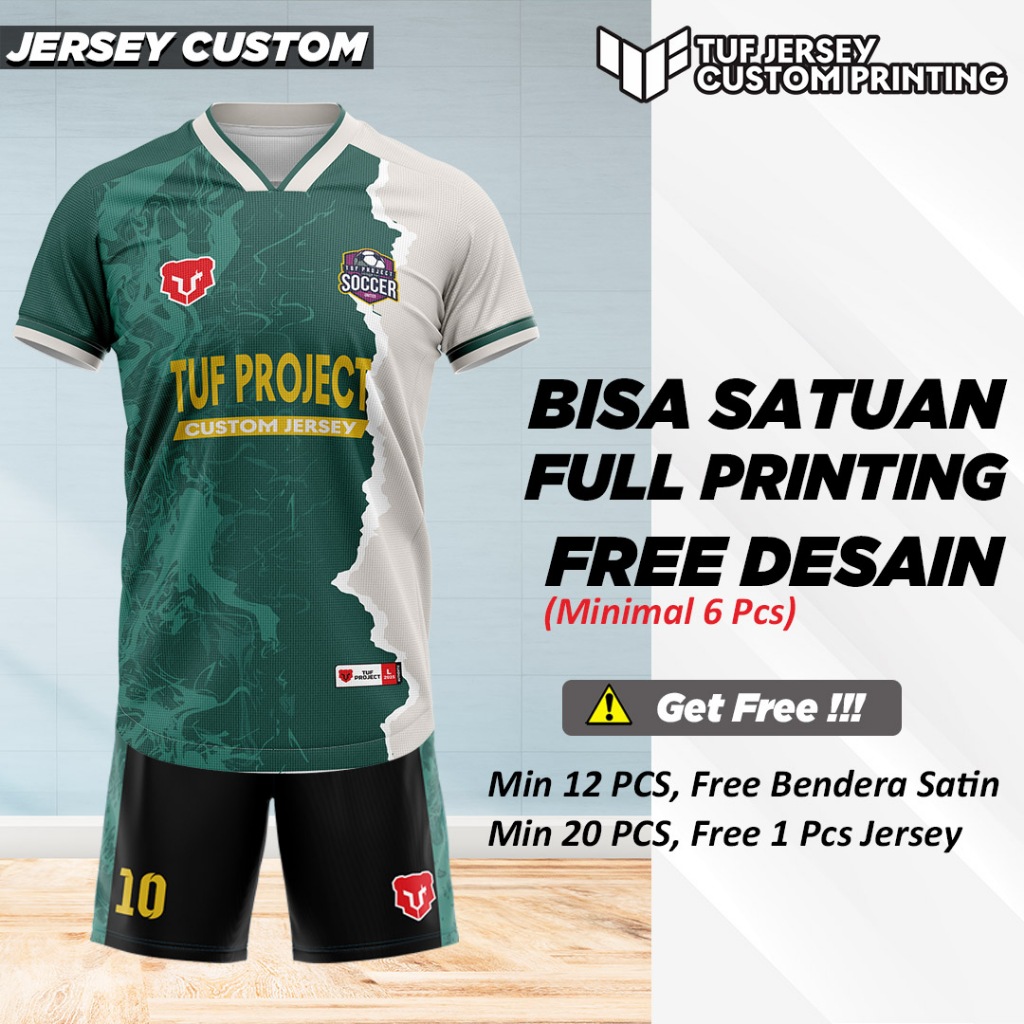 Jersey Printing Custom Futsal Sepak Bola Football Voli Volley Volly Badminton Bulu Tangkis Renang Se