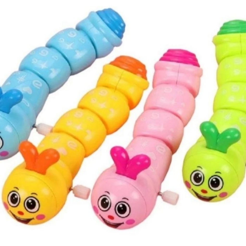 Mainan Ulat Berjalan Tanpa Baterai/Mainan Lucu Ulat Putar Bergerak/Ulat Putar Gerak VIRAL