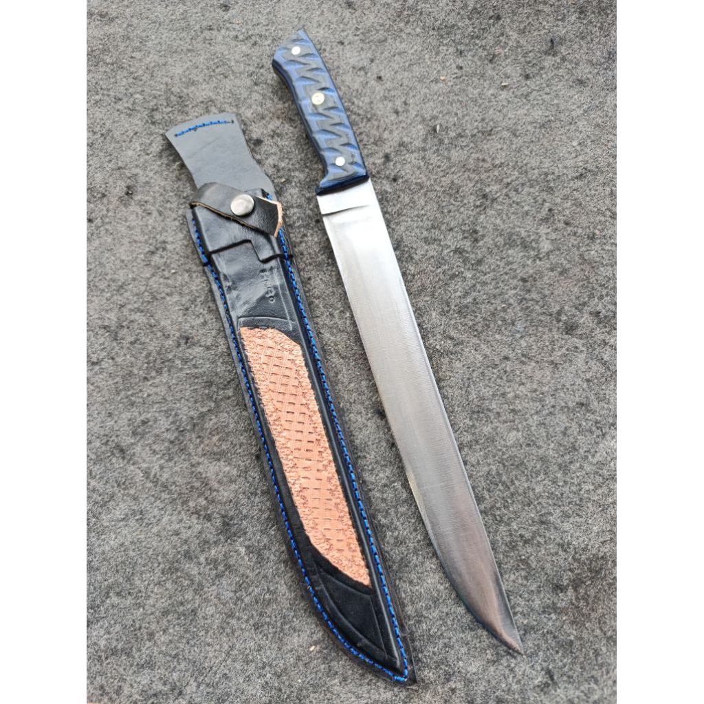 pisau semblih bahan HSS PB 27cm,pultang asli, gagang mikarta