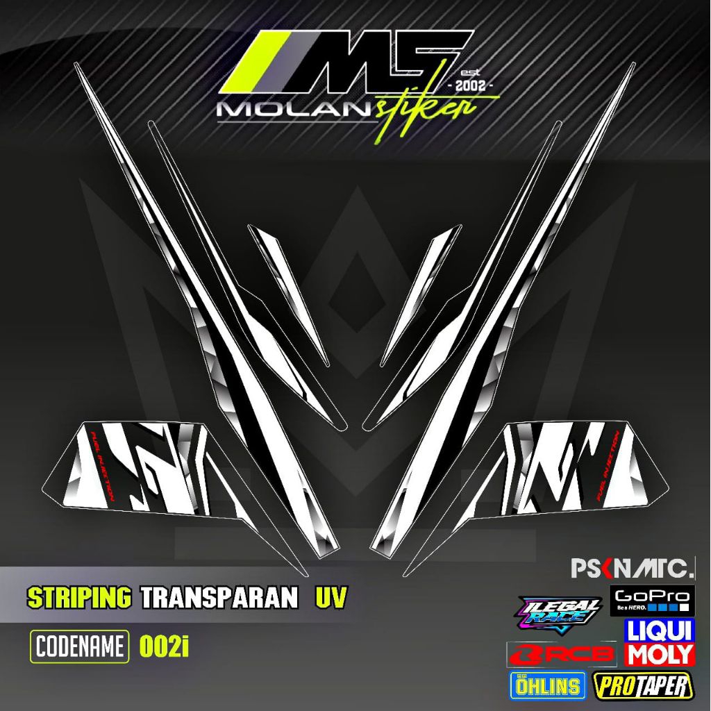 Decal Sticker Striping Variasi Transparan Uv Jupiter Z1 Lz Lagenda 115 Z Jupiter RC New Jupiter Z1 F