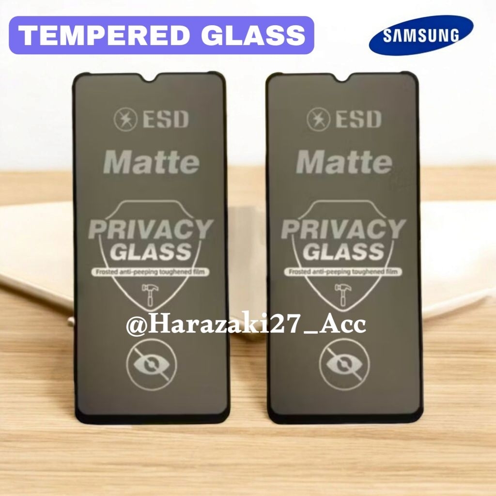 Esd Matte Privacy Glass Anti Glare Samsung M33 M34 M42 M50 M51 M52 M53 M54 M55 M55s M62 S10 S20 S23 