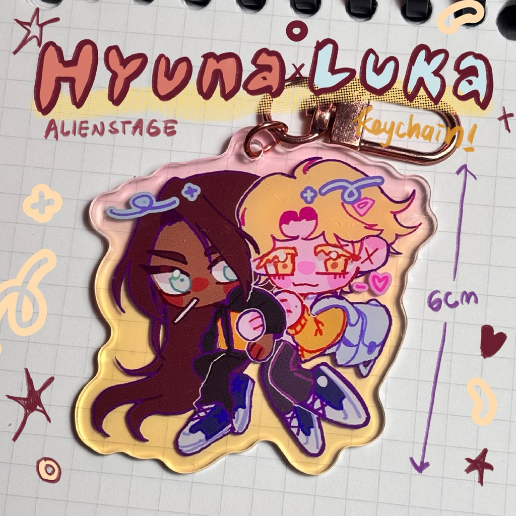 [janiccentric] ALIEN STAGE Couple Acrylic Keychain Hyuluka Ivantill Mizisua