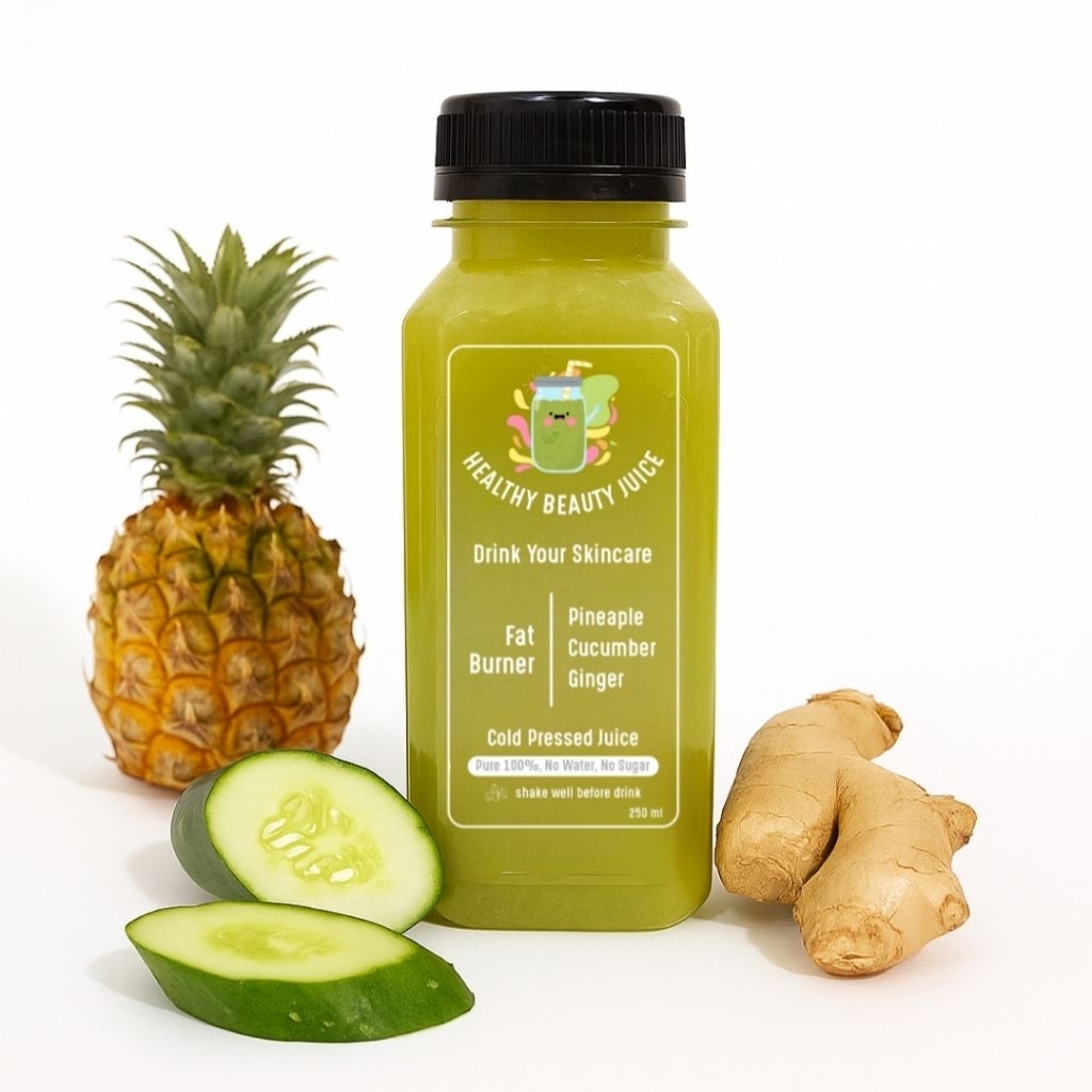 

Cold Pressed juice Fat Burner Series Jus buah segar Jus skincare
