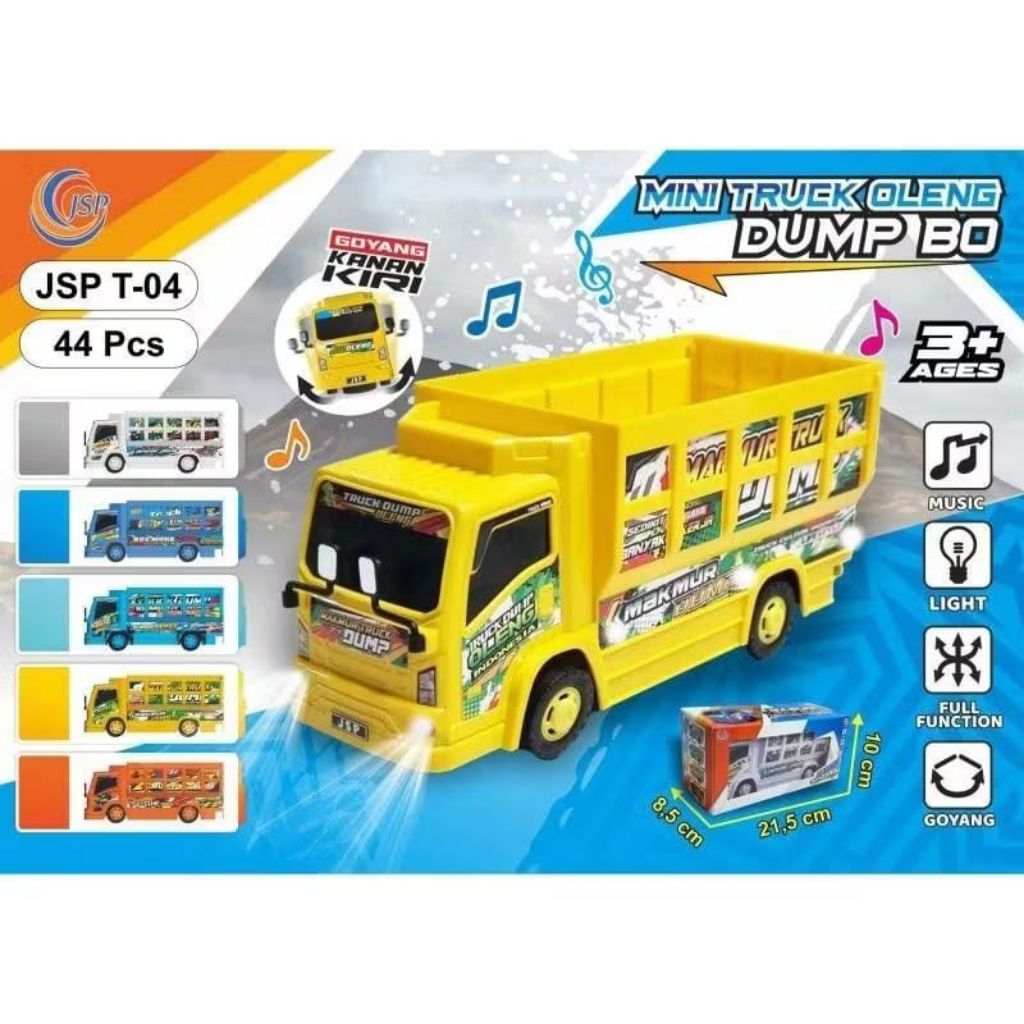 BYBO 966 mainan anak mini truk oleng telolet basuri suara lampu JSP T-01 T-04 T-21