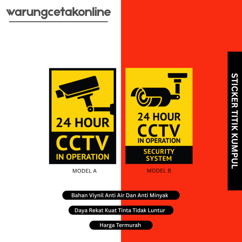 

Sticker CCTV / Stiker CCTV / Sticker CCTV 24 Jam / Stiker CCTV 24 Jam / Label Stiker CCTV / Stiker Keamanan