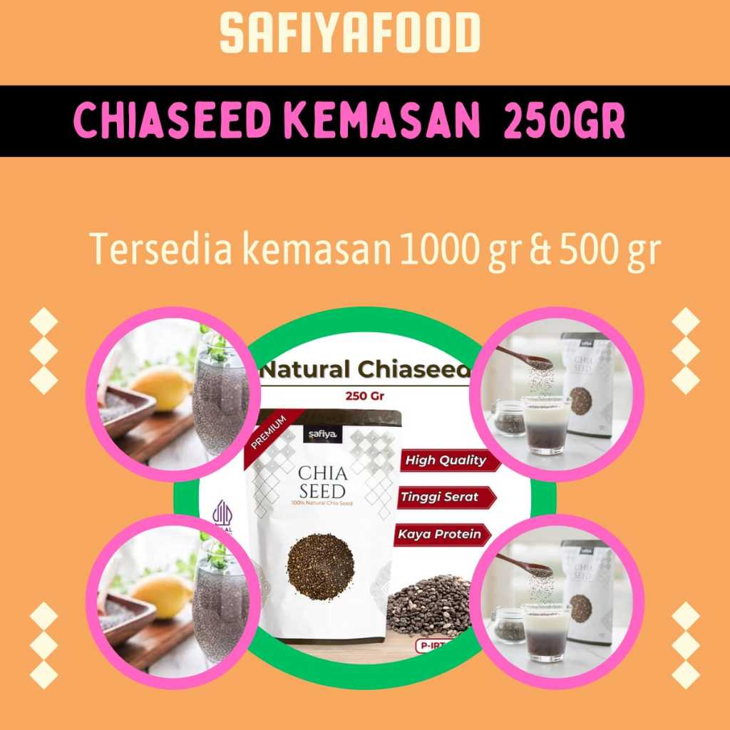 

Safiya Chia Seed Organik 250Gram Pouch Cocok Buat Diet Detoks