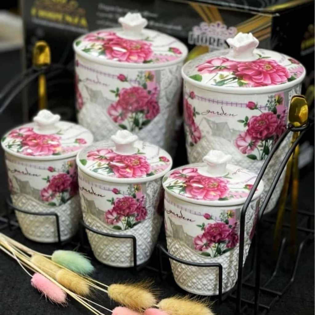 Tempat Bumbu Set isi 5 Keramik Fiorenza AK-658