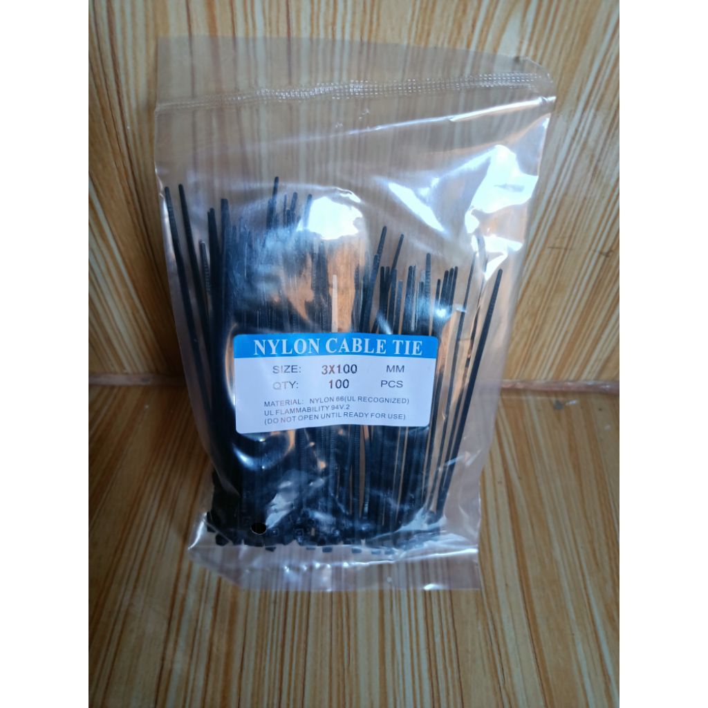 

tali tie 3x100mm isi 100pcs hitam