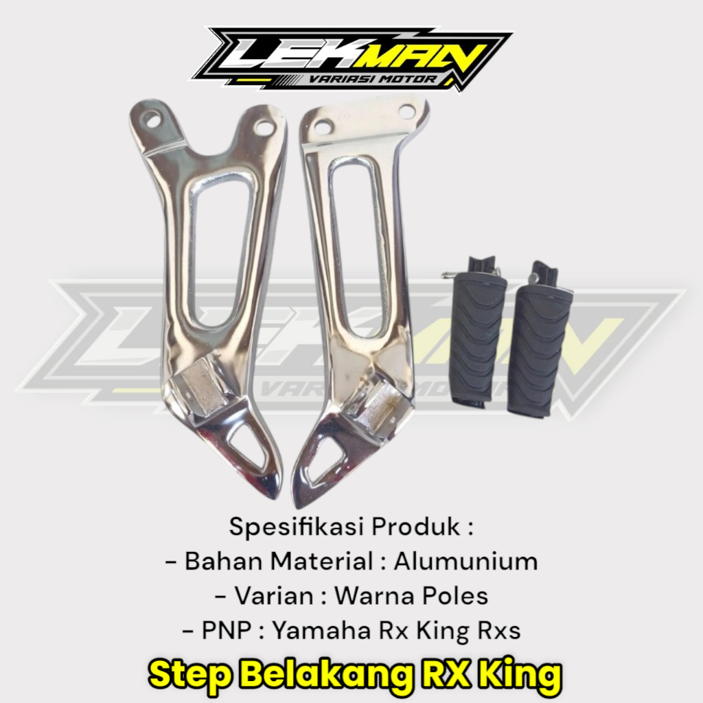 Postep Rx King Footstep Rx King Belakang Silver Chrome Satu Set