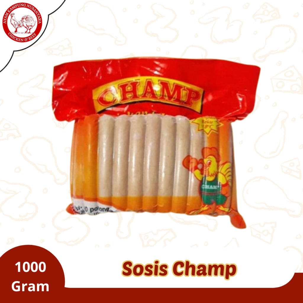 

Champ Sosis Ayam 1kg isi 40 pcs