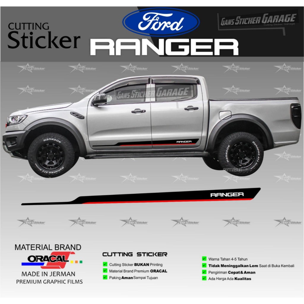 Sticker Minimalis Ford Ranger Aksesoris Mobil Ford Ranger