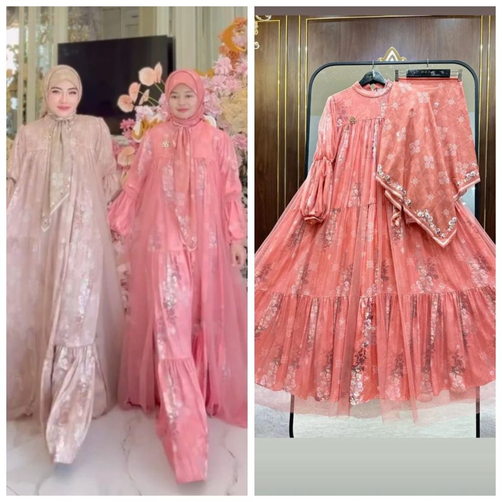 OWNER SHELLASAUKIA ORIGINAL DIJAMIN ORI 100% DRESS SHELLASAUKIA TERBARU GAMIS SHELLASAUKIA TERBARU O