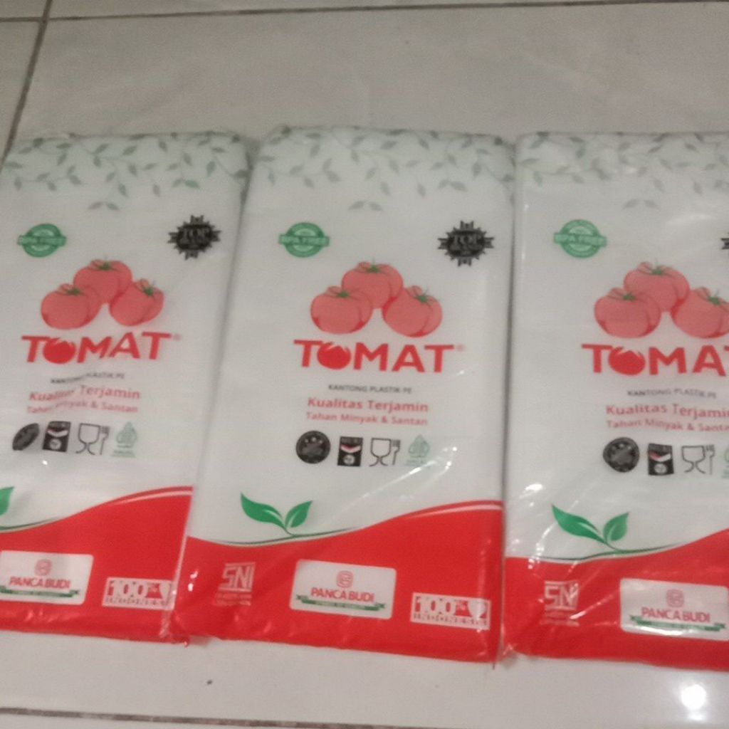 

Plastik PE CAP TOMAT TEBAL,UKURAN 1/2 KILO