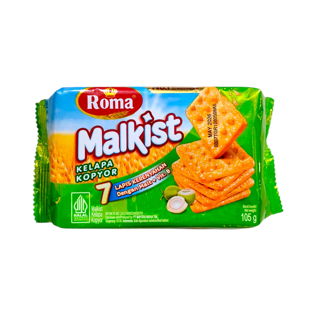

Roma Malkist Kelapa Kopyor 105gr Biskuit