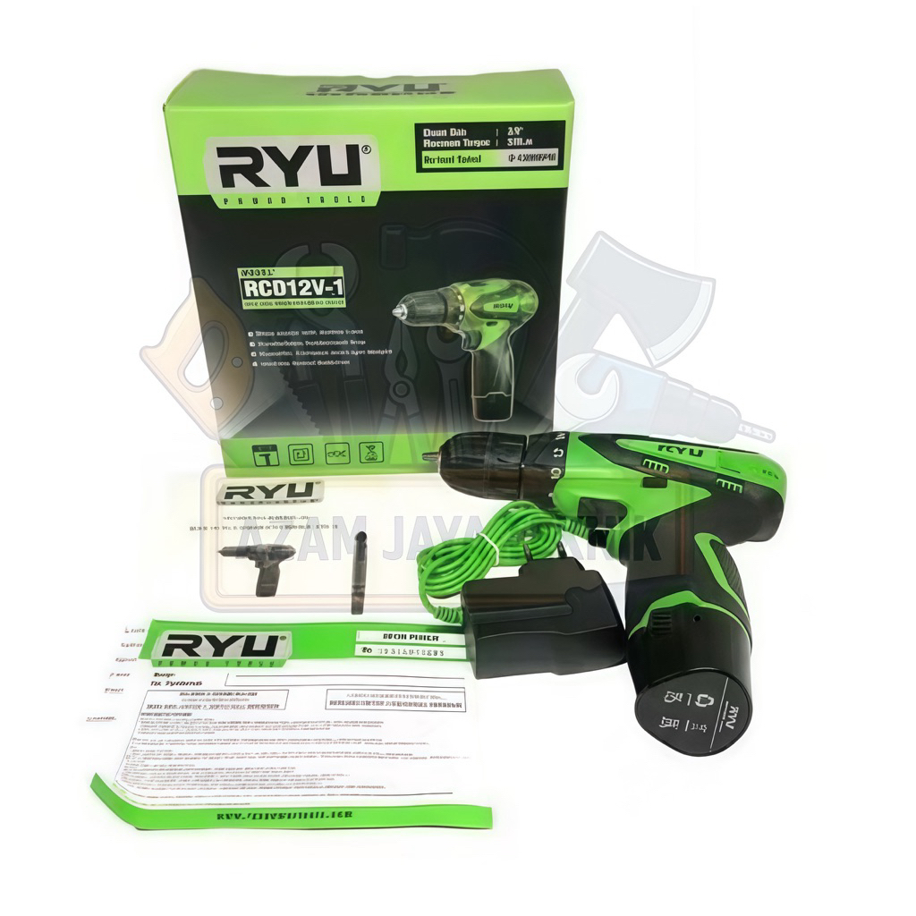 Bor Cordless RYU RCD 12V/Mesin Bor Baterai RYU RCD 12V/Mesin Bor Batrai Bateray RYU RCD 12V-1