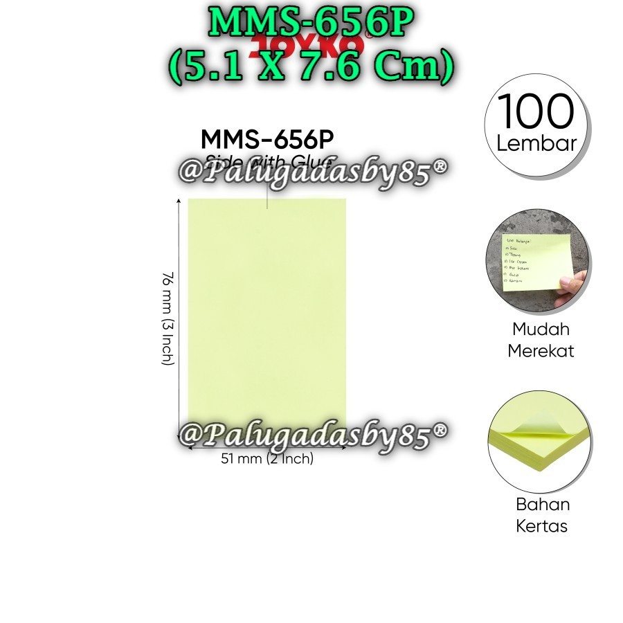 

(1 Set) GROSIR Memo Stick JOYKO MMS-656P 51 x 76 / Sticky Note Joyko Soft Color MMS-656P (1 Set)