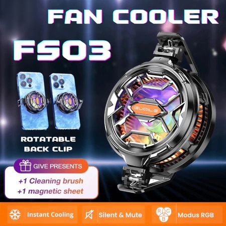Funcooler FS03 Kipas Pendingin HP Pendingin HP Tablet Kipas Pendingin HP Kipas Pendingin Ponsel Func