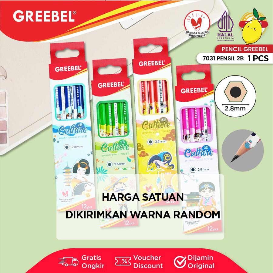 

Pensil 2B Satuan / Pencil GREEBEL 2B 7031 Culture