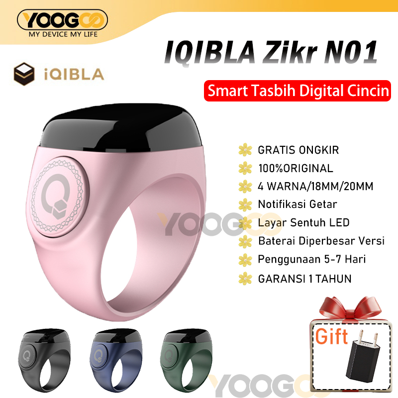IQibla Zikr Ring Cincin Tasbih Digital Tasbih Smart IQIBLA Ring Iqibla Tasbih Digital Bluetooth Ring