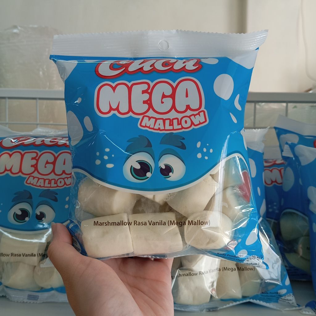 

Cucu Mega Mallow Marshmallow Vanilla 120gr Kembang Gula Lunak Topping Kue Cake Cookies Dessert Viral