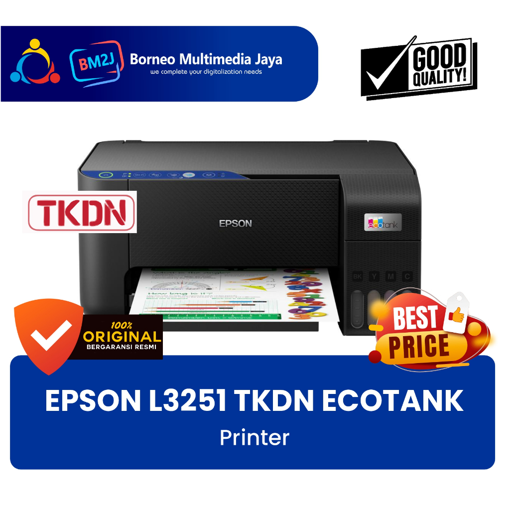 Printer Epson L3251 L-3251 E-L3251 TKDN InkTank Multifungsi Print Scan Copy Wireless