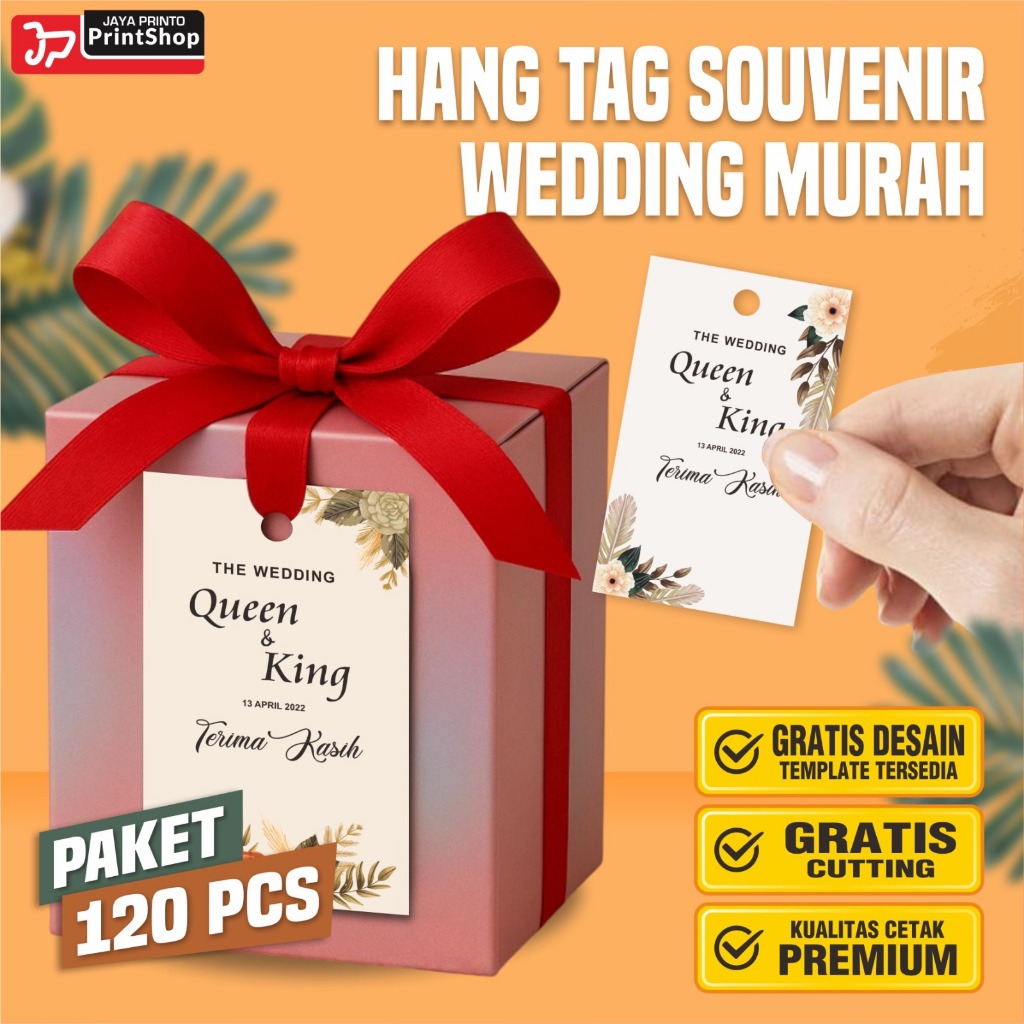 

HANGTAG_Custom Hang Tag Souvenir untuk Pernikahan & Acara Desain Simple Elegan