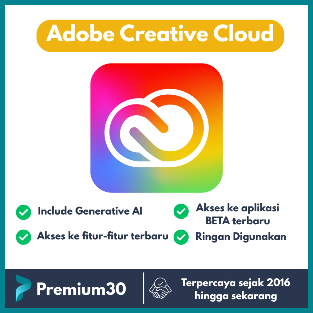 Adobe Creative Cloud All Apps Subscription | Original | Resmi | Full Garansi