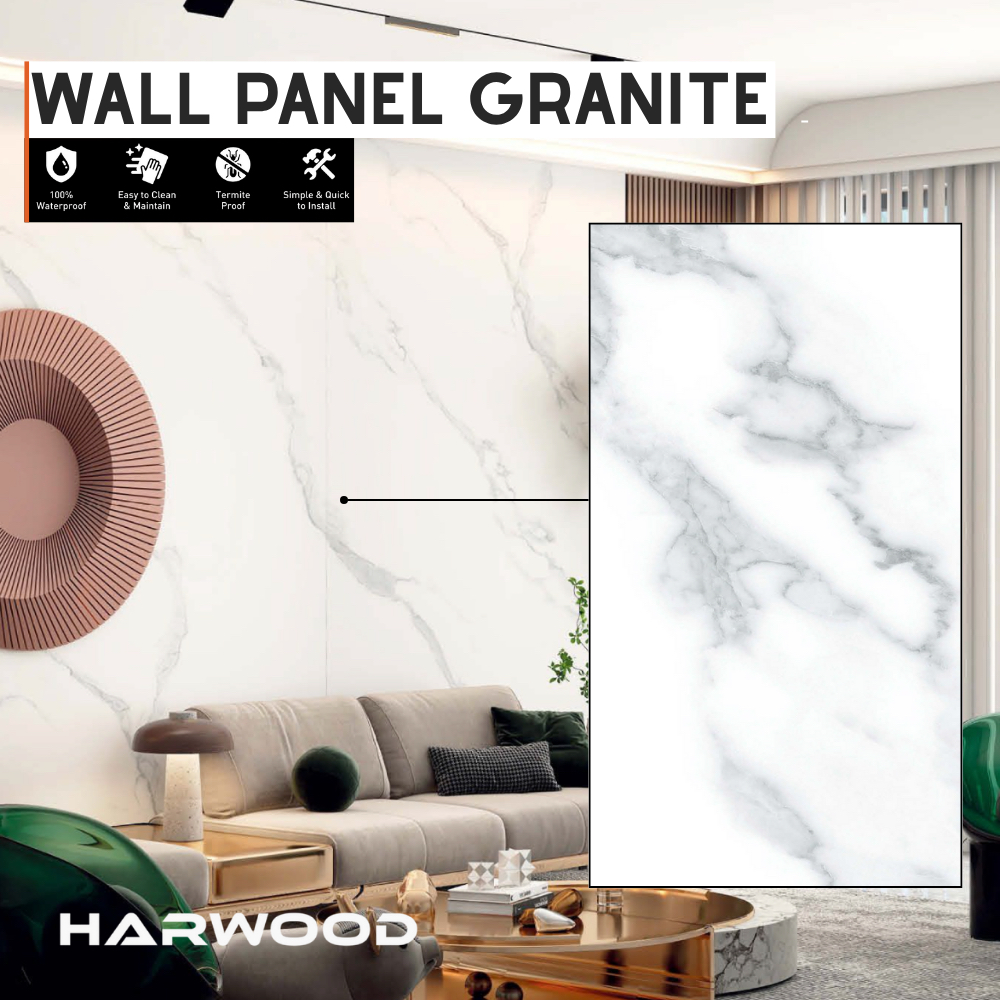 Panel Granite Harwood (Tebal 8mm) | Panel dinding marmer | Panel dinding granite | PVC Marmer