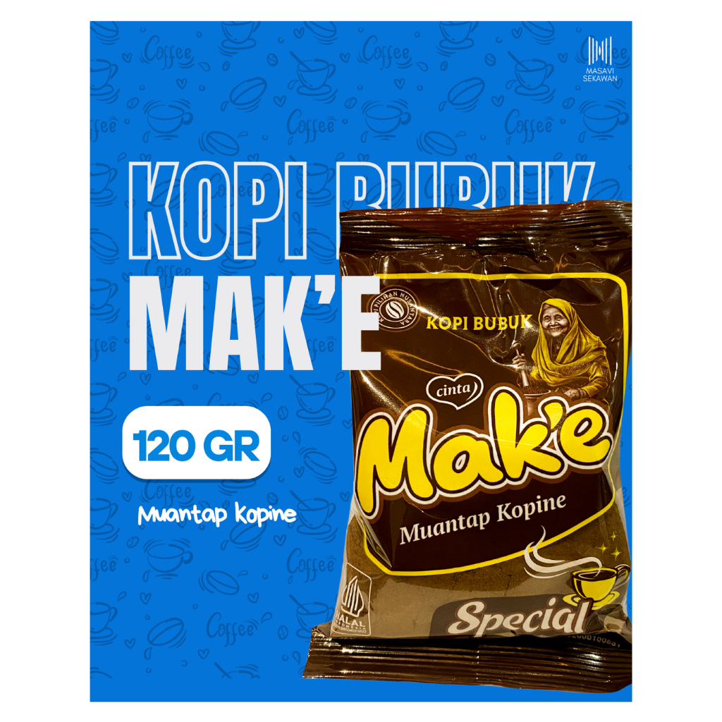 

Termurah - Kopi Mak'e Bubuk Spesial 120gr - Kopi Instan Kemasan 120 Gram Special