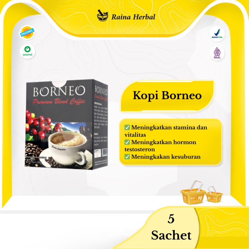 

Kopi Borneo Minuman Penambah Stamina Pria Dewasa Isi 5 Sachet