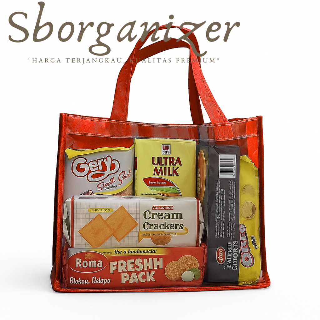 Goodie Bag Promosi Tas Mika Transparan – Goodie Bag Serbaguna Terima SABLON | Tas Transparan Bening