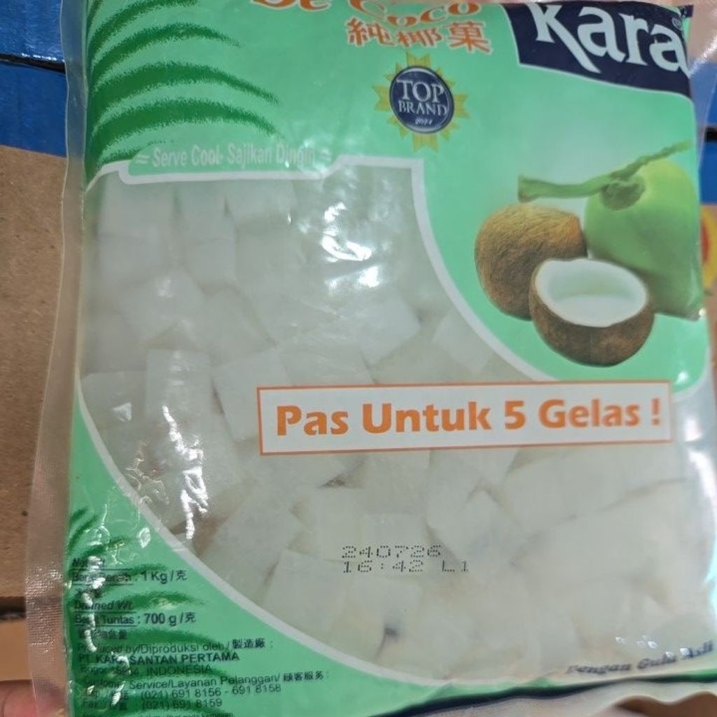 

nata de coco kara 1000 gram dus an isi 6 pak