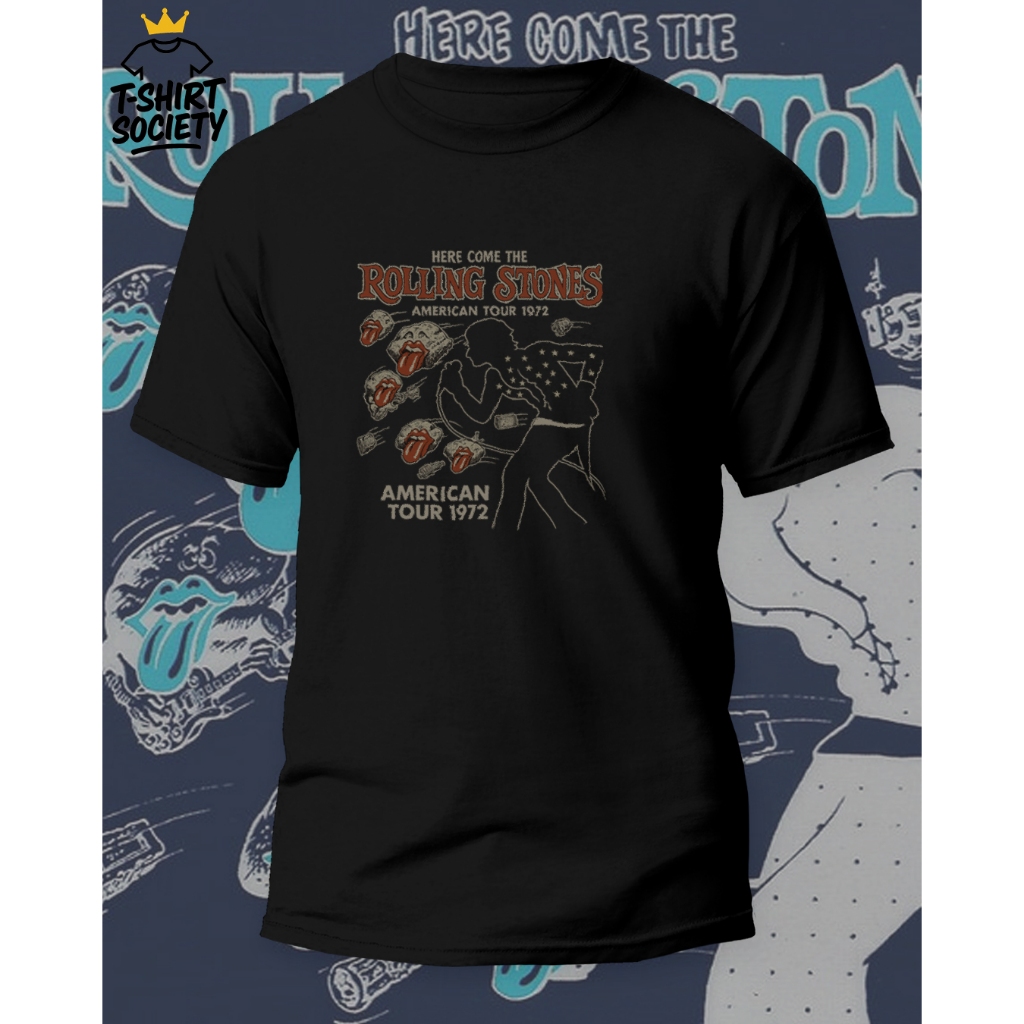 Kaos Rolling Stones | Kaos Rolling Stones Bahan Katun Combat 24s | Kaos Band Rolling Stones American