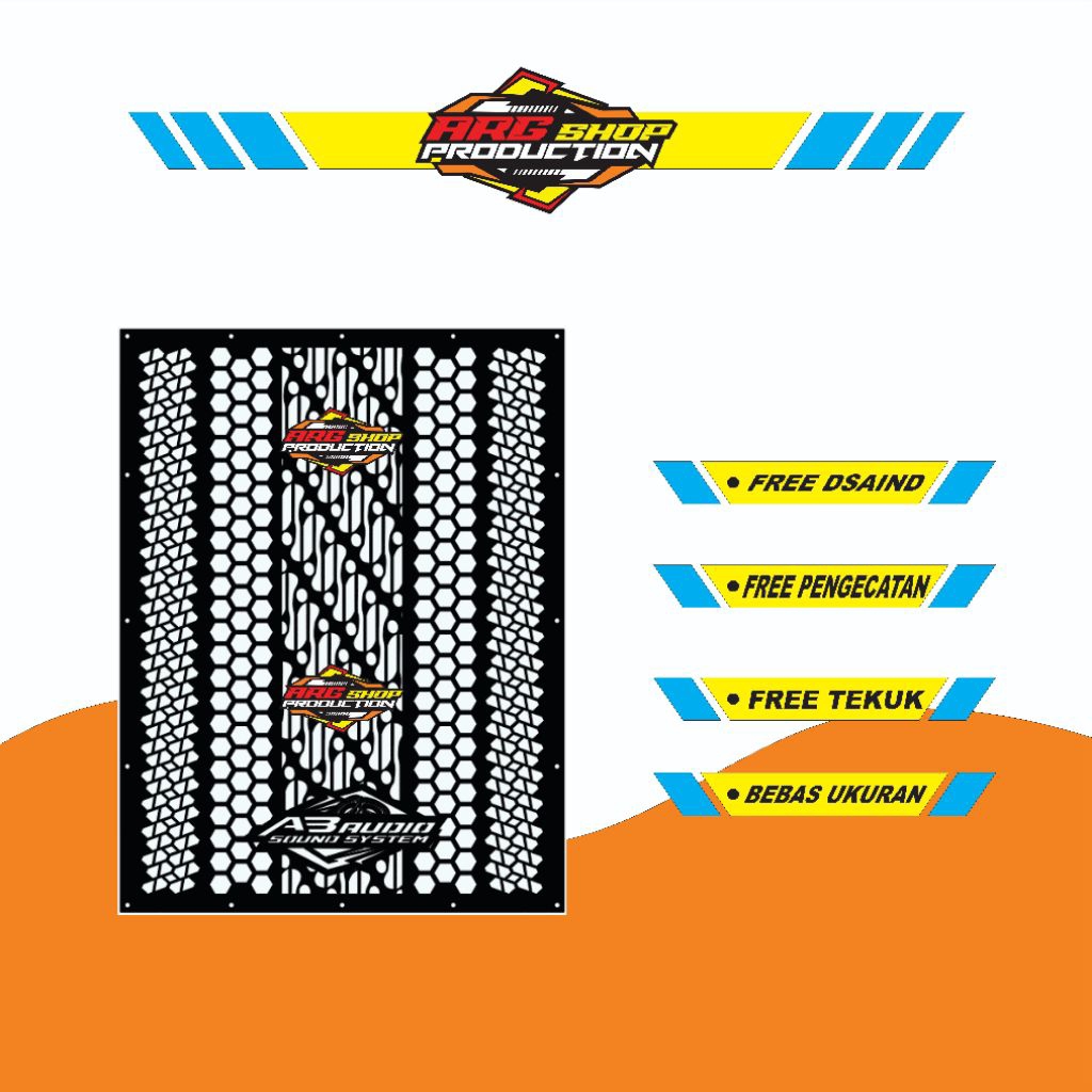 GRILL SOUND SYSTEM CUSTOM UKURAN 50 x 41 cm