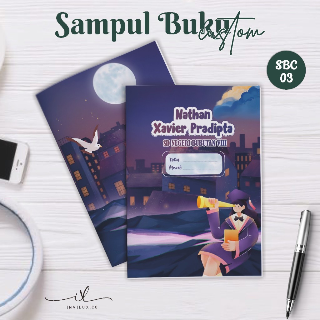 

CETAK SAMPUL BUKU CUSTOM NAMA - SAMPUL BUKU BAHAN PREMIUM KEKINIAN - SAMPUL BUKU FULL COLOUR