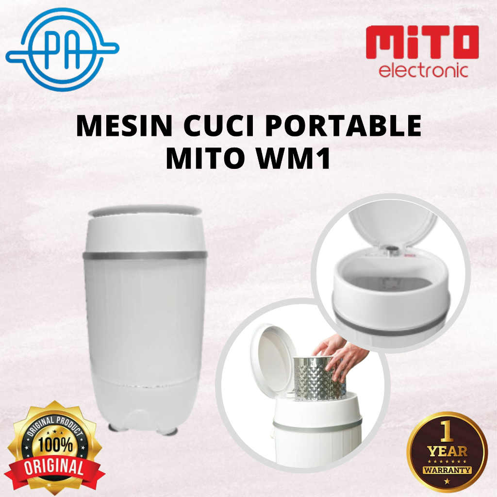 MITO MESIN CUCI PORTABLE WM1 / MESIN CUCI KECIL WM-1 MESIN CUCI MINI WM 1
